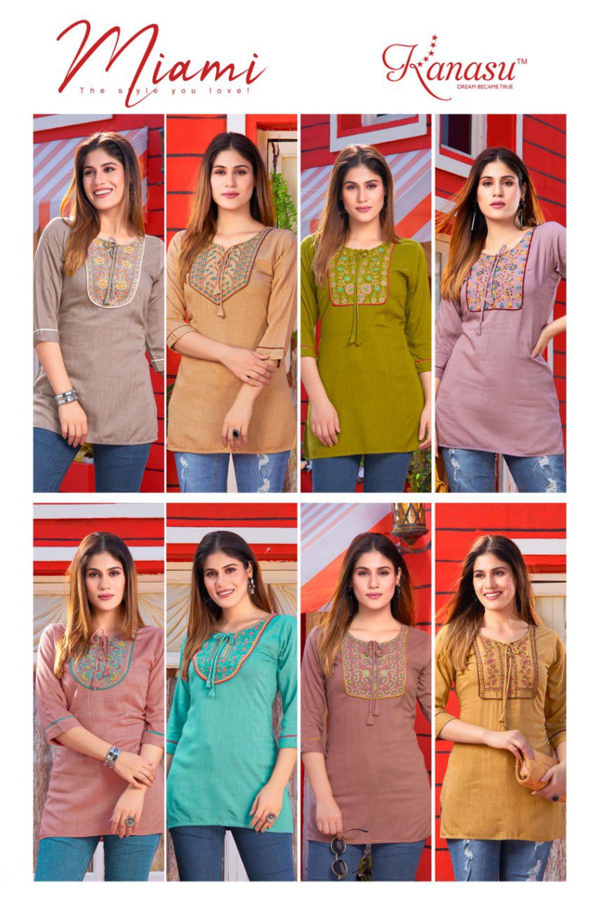 Miami Kanasu Rayon Short Kurtis