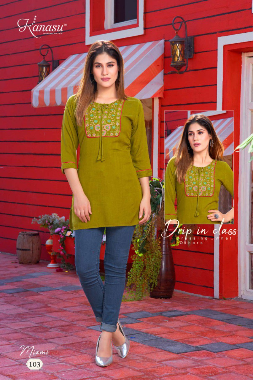 Miami Kanasu Rayon Short Kurtis