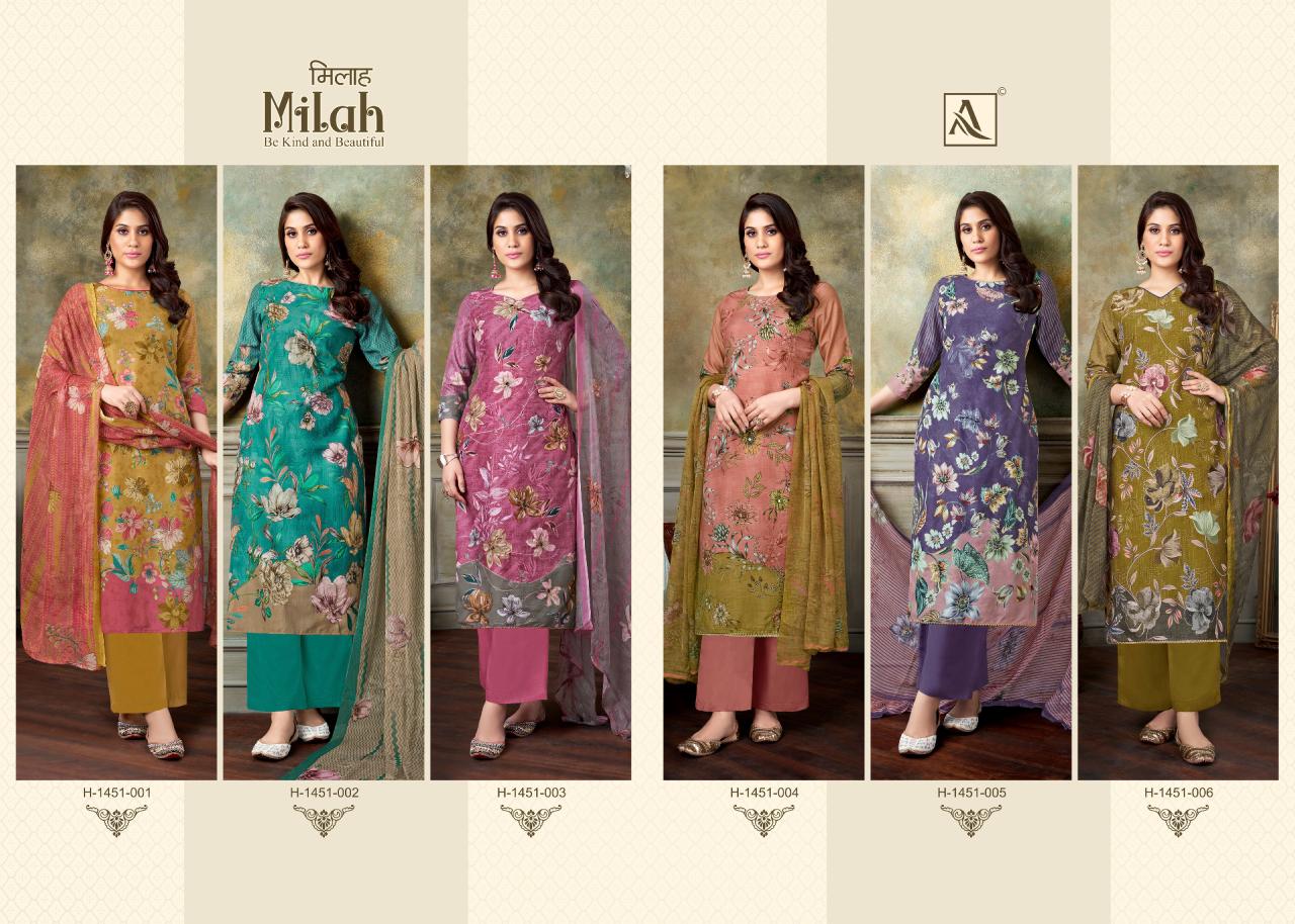 Milah Alok Muslin Pant Style Suits