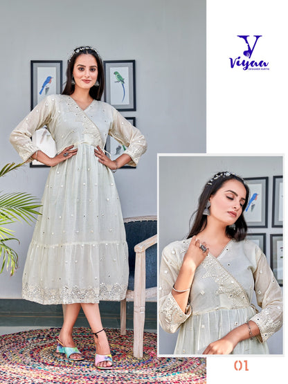 Milky Mul Mul Viyaa Cotton Mull Anarkali Kurtis