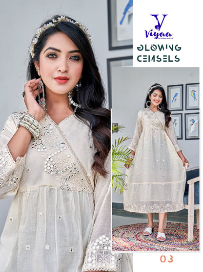 Milky Mul Mul Viyaa Cotton Mull Anarkali Kurtis