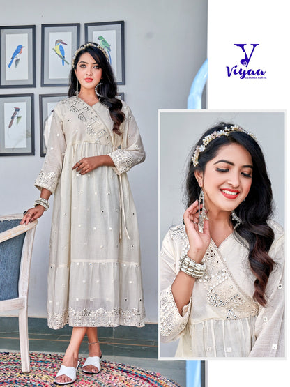 Milky Mul Mul Viyaa Cotton Mull Anarkali Kurtis