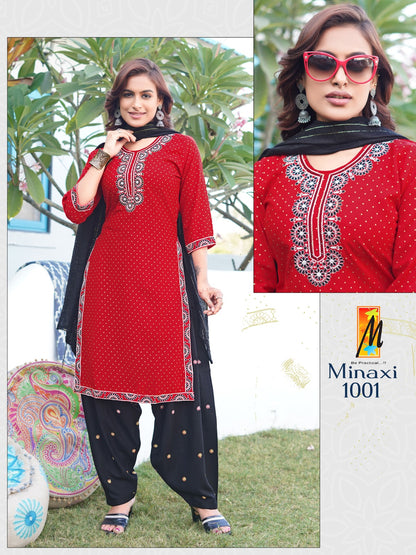 Minaxi Master Rayon Readymade Salwar Suits