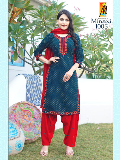 Minaxi Master Rayon Readymade Salwar Suits