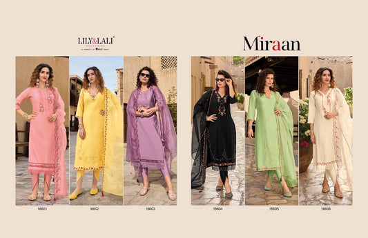 Miraan Lily Lali Milan Silk Readymade Pant Style Suits