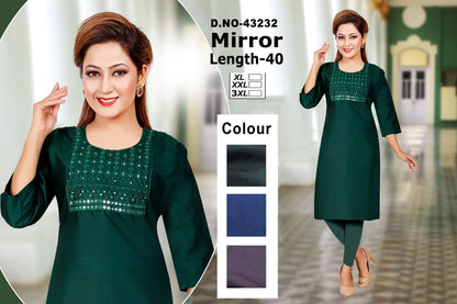 Mirror-C Zoya Two Tone Knee Length Kurtis