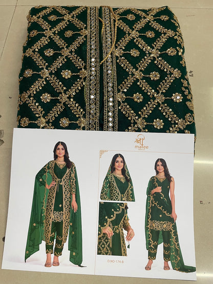 Mirror Vol 15 Shree Matee Fashion Butterfly Net Semi Stitched Suits