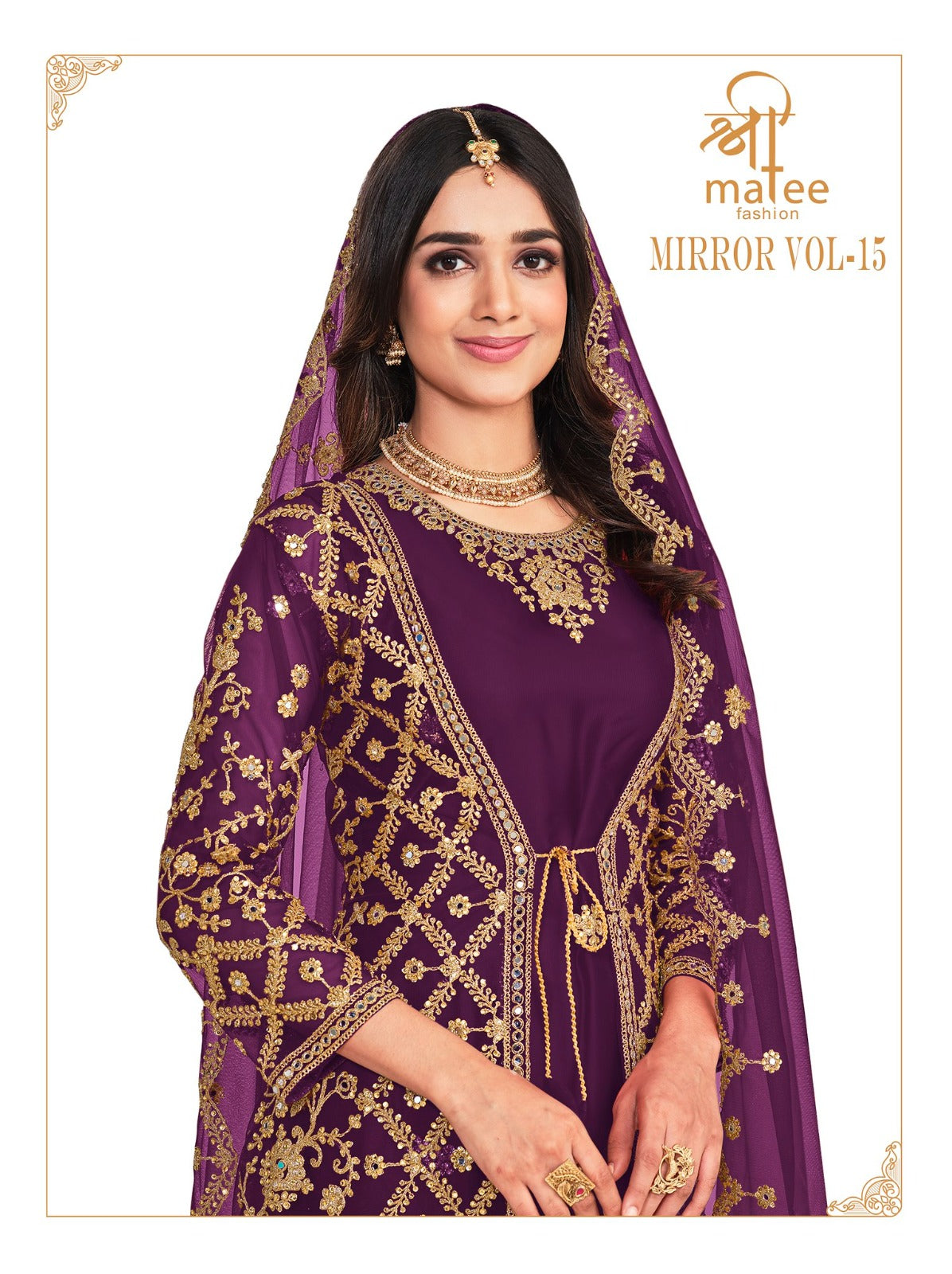 Mirror Vol 15 Shree Matee Fashion Butterfly Net Semi Stitched Suits