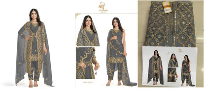 Mirror Vol 15 Shree Matee Fashion Butterfly Net Semi Stitched Suits