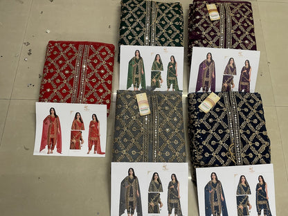 Mirror Vol 15 Shree Matee Fashion Butterfly Net Semi Stitched Suits
