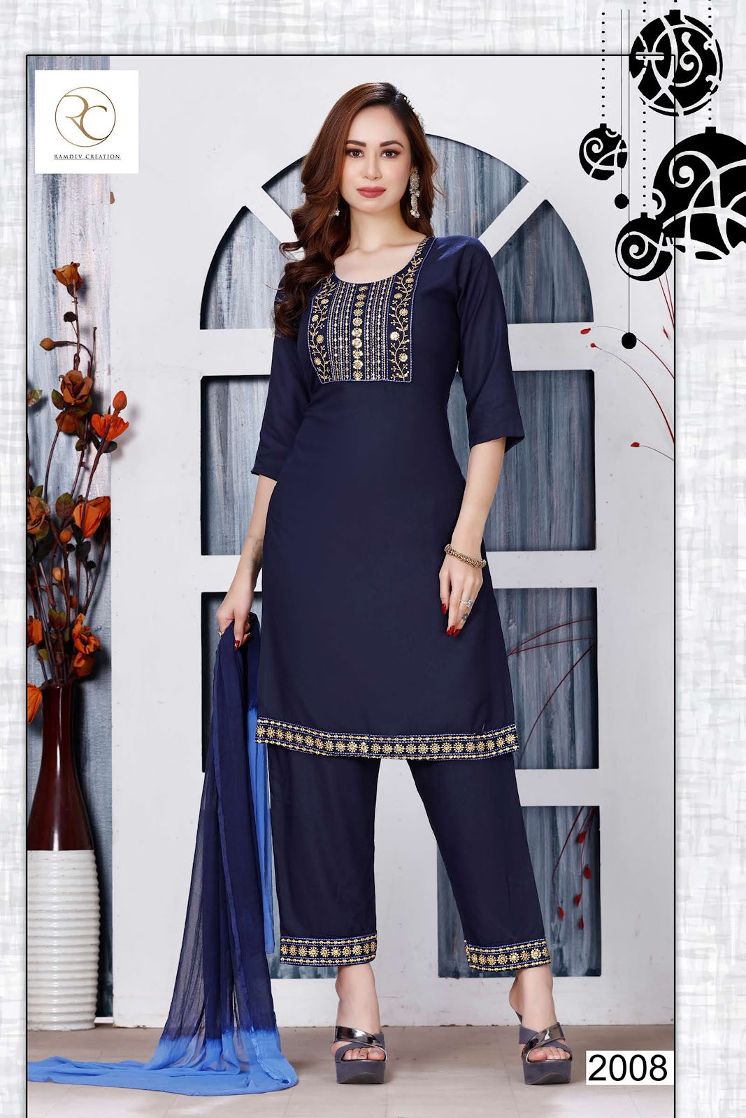 Mirza Vol 1 Ramdev Creation Rayon 14Kg Readymade Pant Style Suits