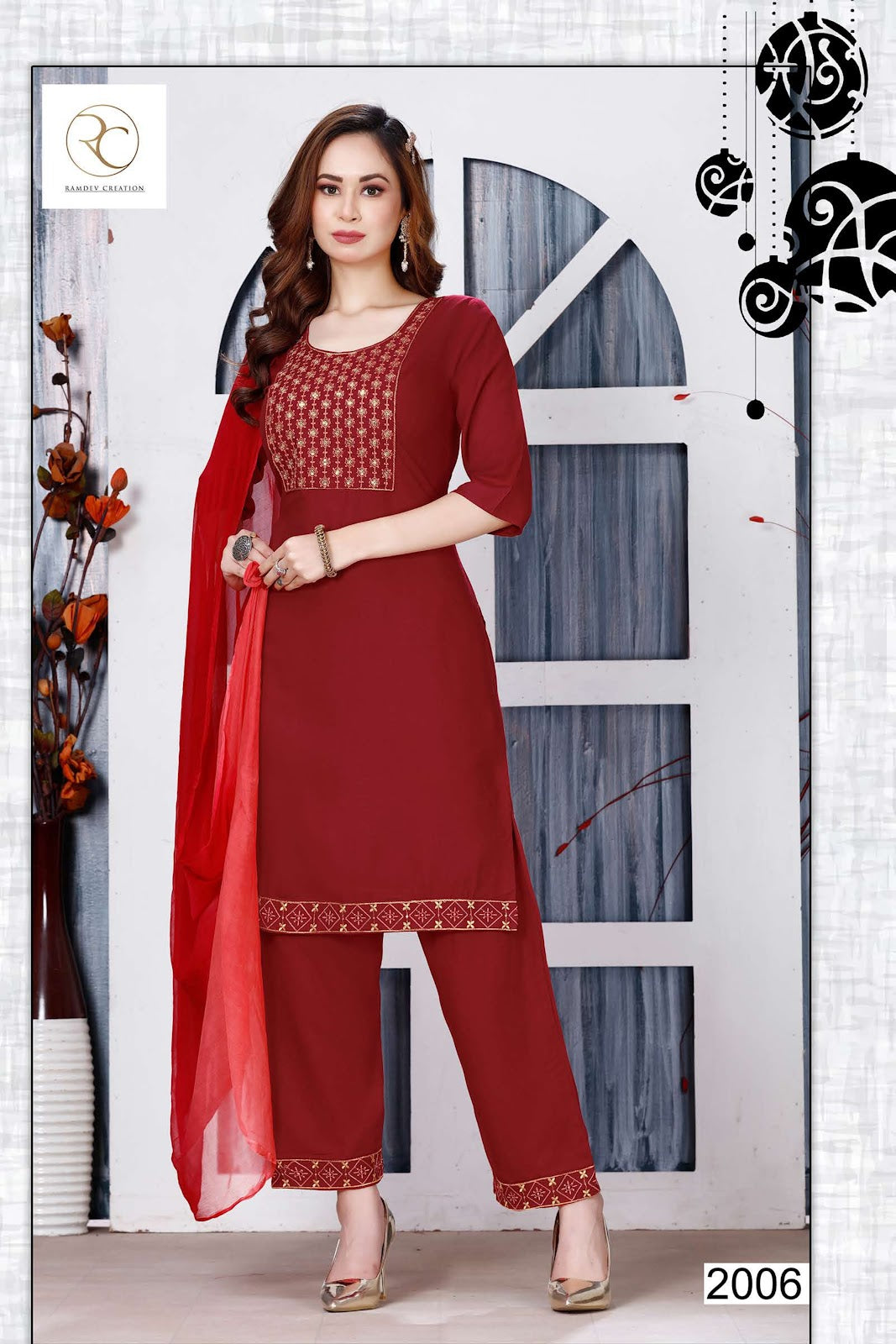 Mirza Vol 1 Ramdev Creation Rayon 14Kg Readymade Pant Style Suits