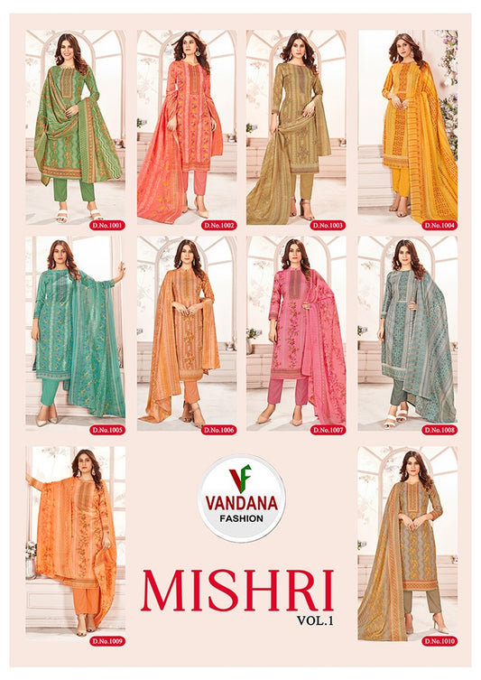 Mishri Vol 1 Vandana Indo Cotton Pant Style Suits