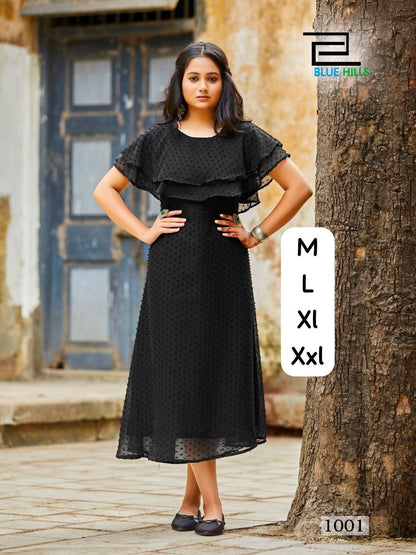 Miss India Bluehills Georgette Midi Dress