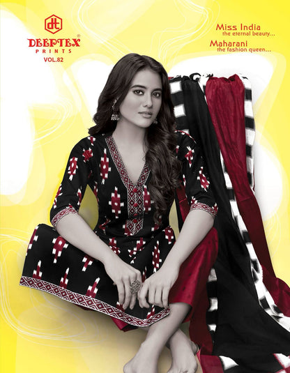 Miss India Vol 82 Deeptex Prints Cotton Dress Material