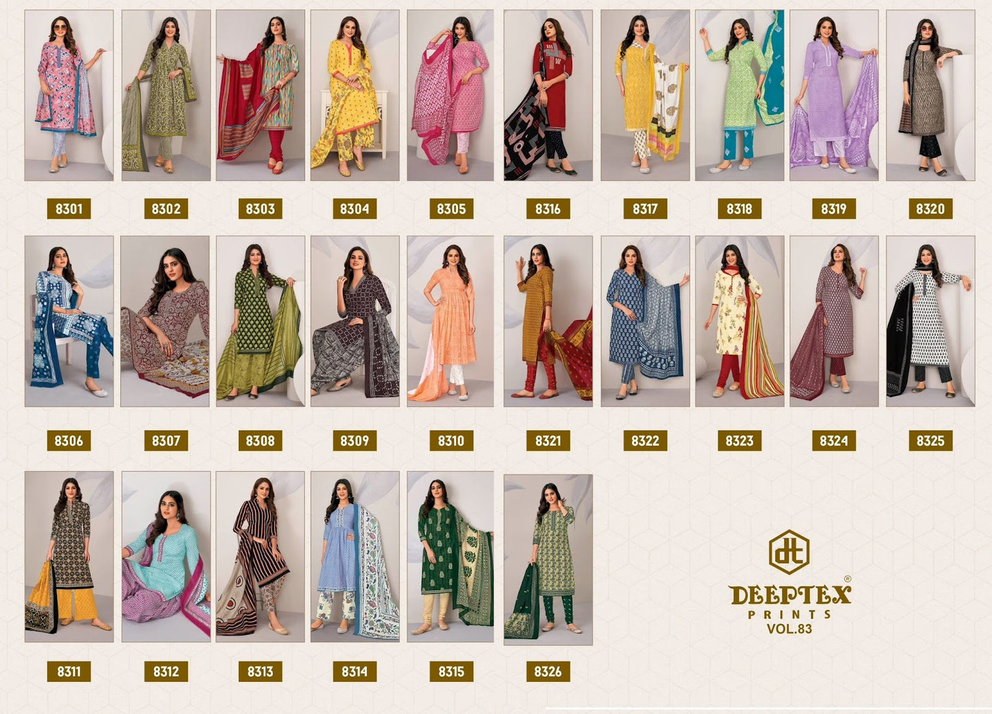 Miss India Vol 83 Deeptex Prints Cotton Dress Material