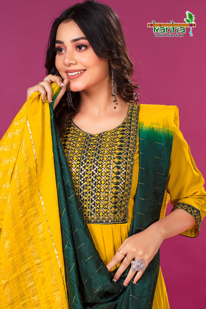 Mitva Kanha Rayon Readymade Pant Style Suits