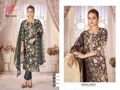 Modal Print Women Ethnics Readymade Pant Style Suits