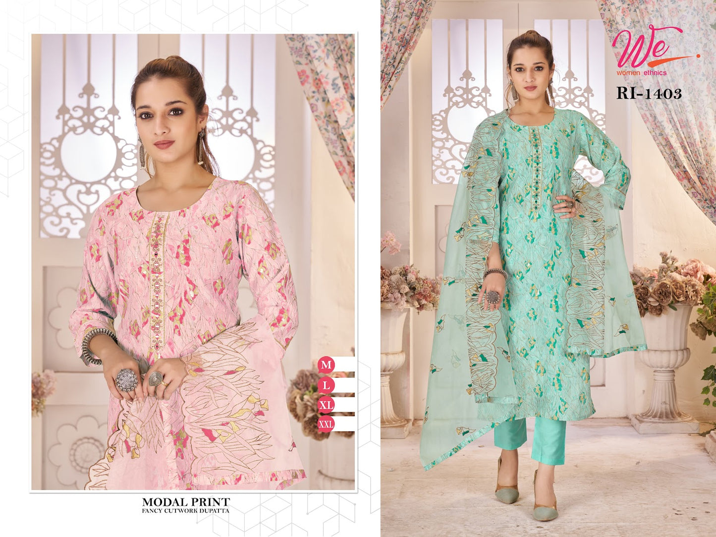 Modal Print Women Ethnics Readymade Pant Style Suits