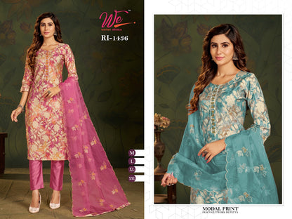 Modal Print Women Ethnics Readymade Pant Style Suits