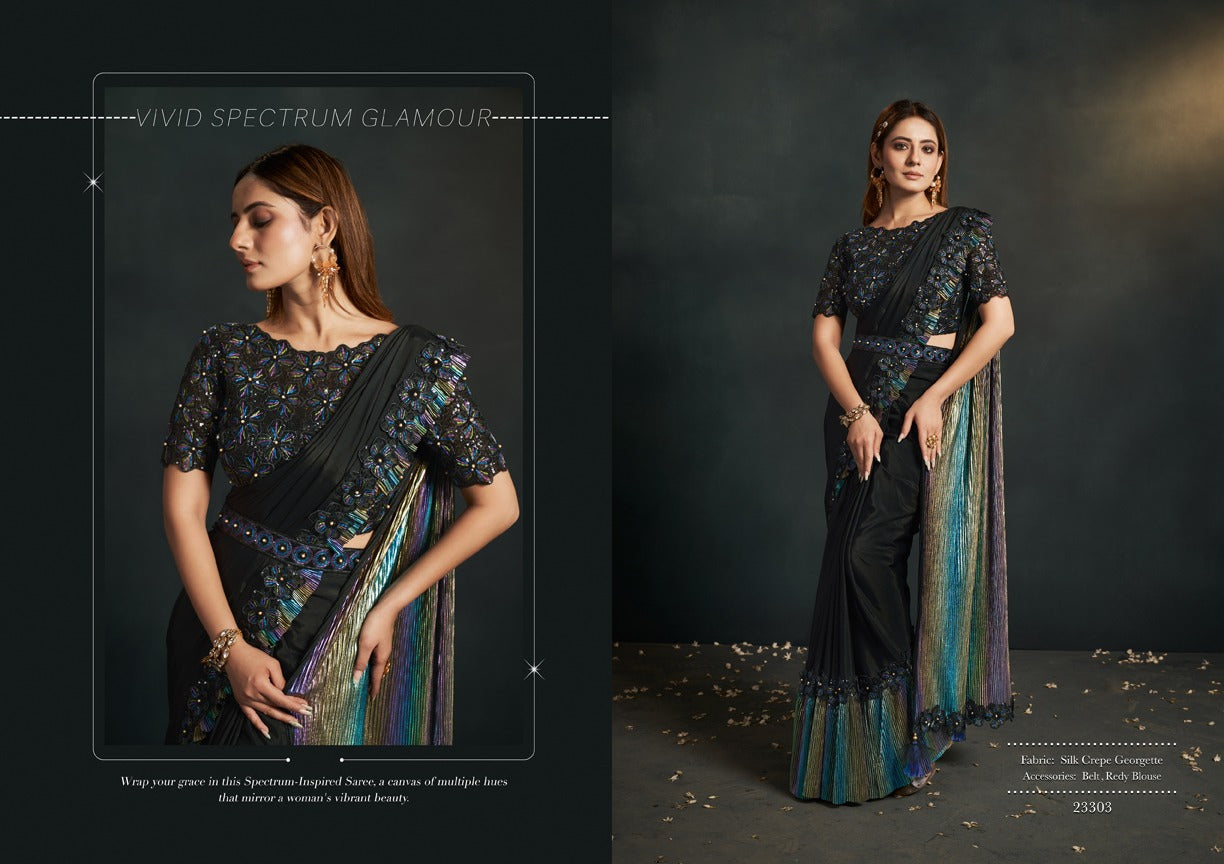 Moh-Manthan-Enigma Mahotsav Organza Sarees