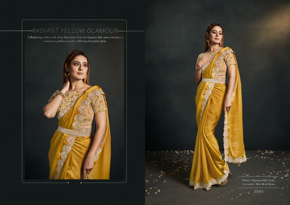 Moh-Manthan-Enigma Mahotsav Organza Sarees