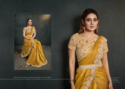 Moh-Manthan-Enigma Mahotsav Organza Sarees
