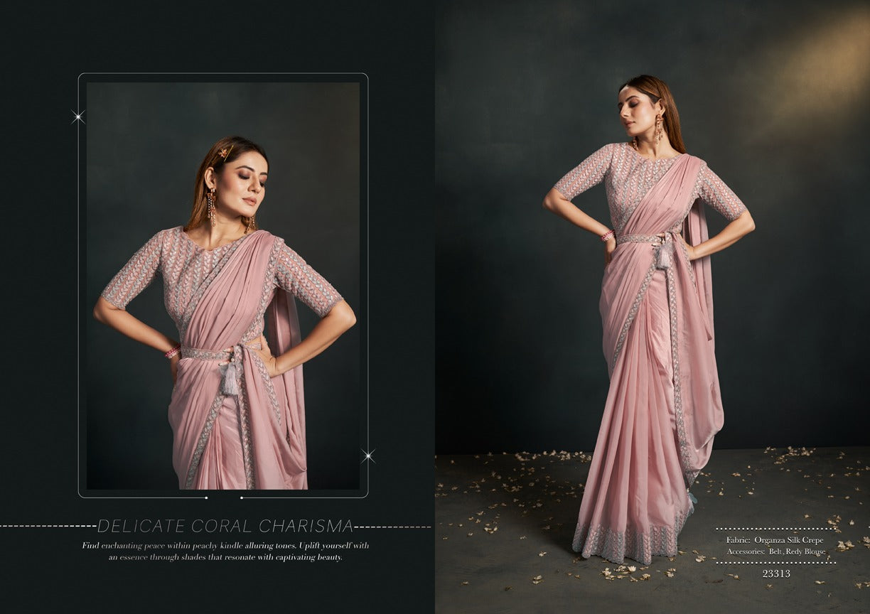 Moh-Manthan-Enigma Mahotsav Organza Sarees