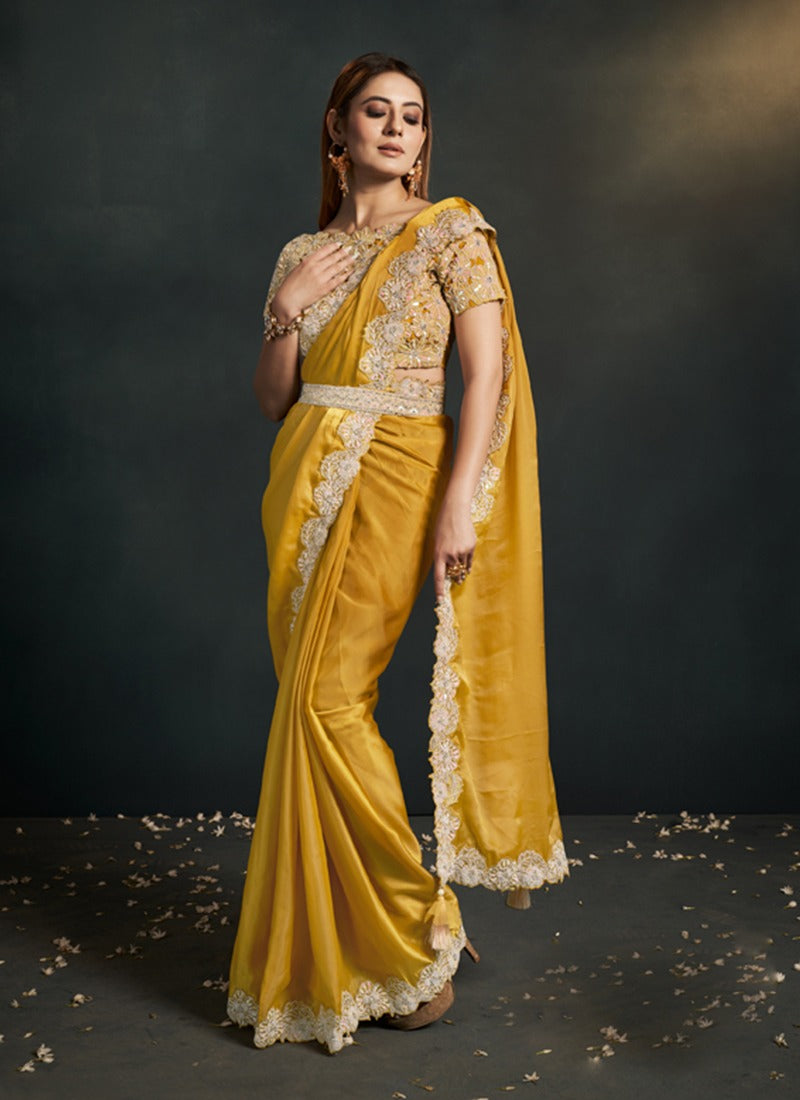 Moh-Manthan-Enigma Mahotsav Organza Sarees