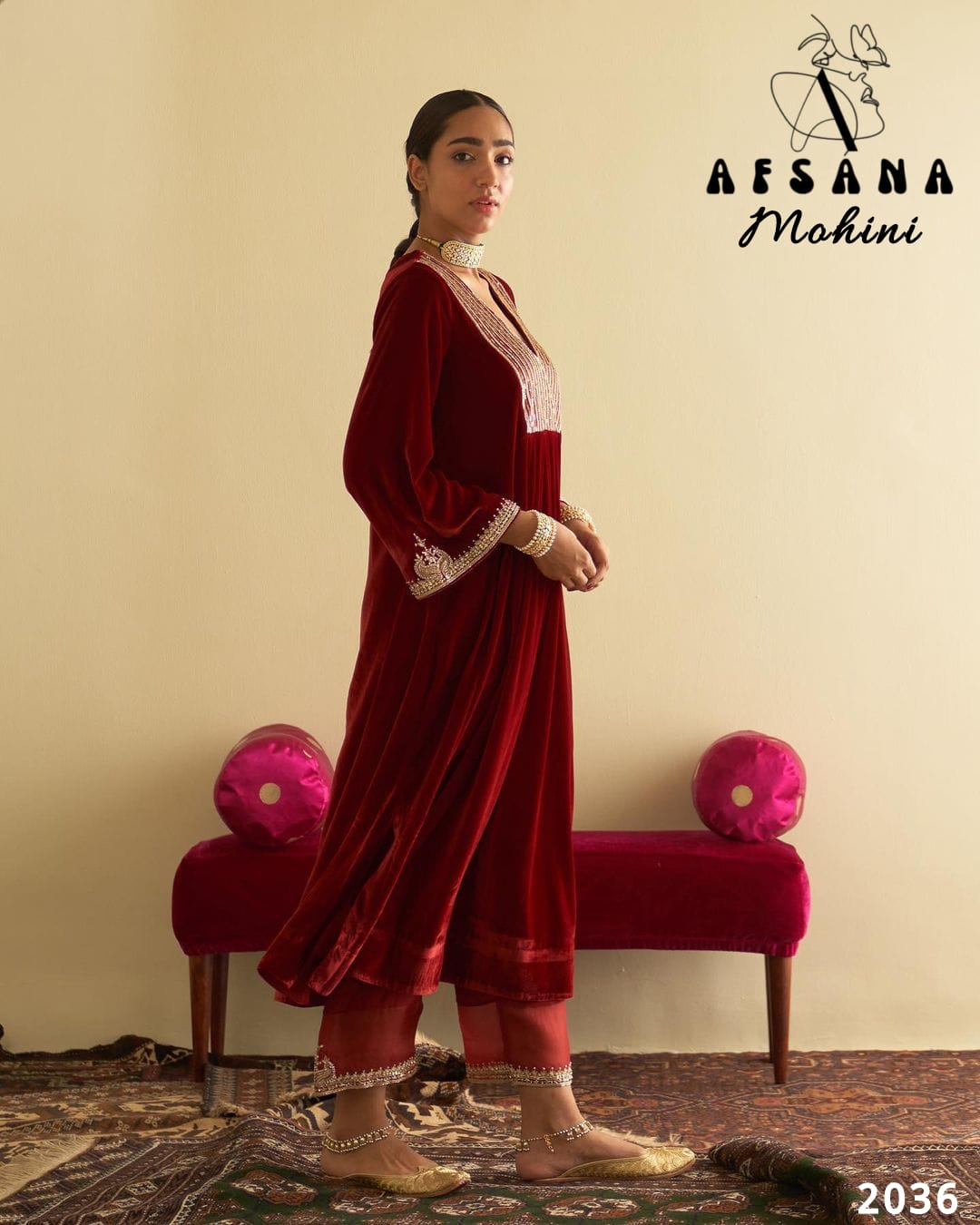 Mohini-2037 Afsana Readymade Velvet Suits