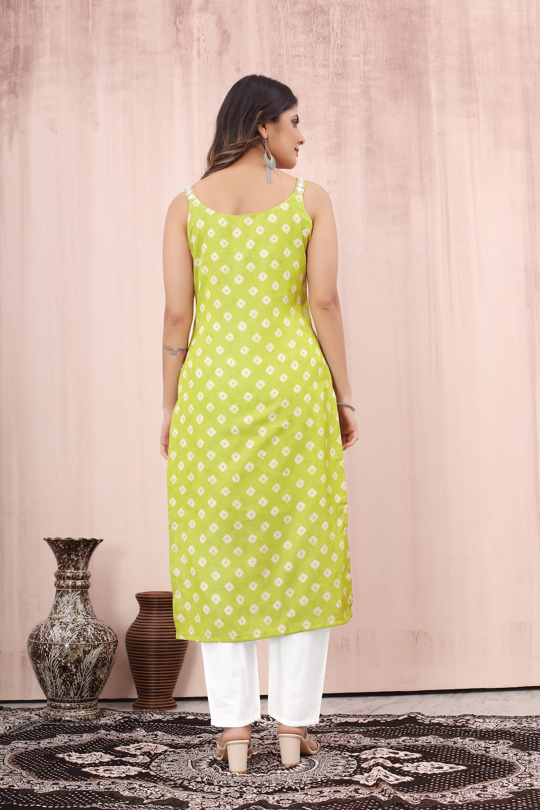 Mohini Seamore Chanderi Silk Kurti Pant Set