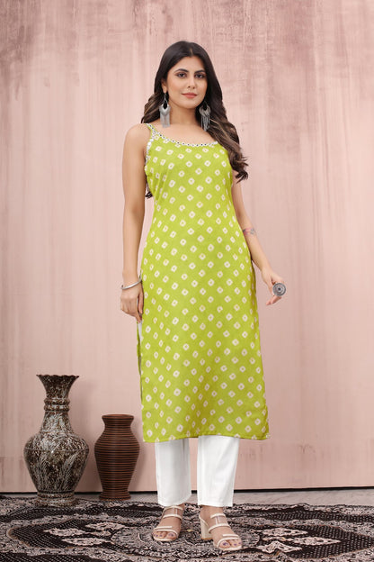 Mohini Seamore Chanderi Silk Kurti Pant Set