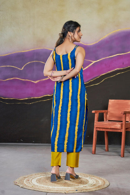 Mohini Seamore Chanderi Silk Kurti Pant Set