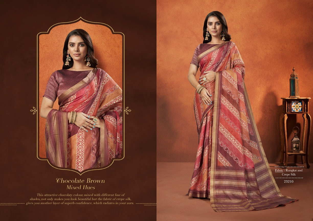 Mohmanthan-23200 Series Saachi Mahotsav Crepe Silk Sarees