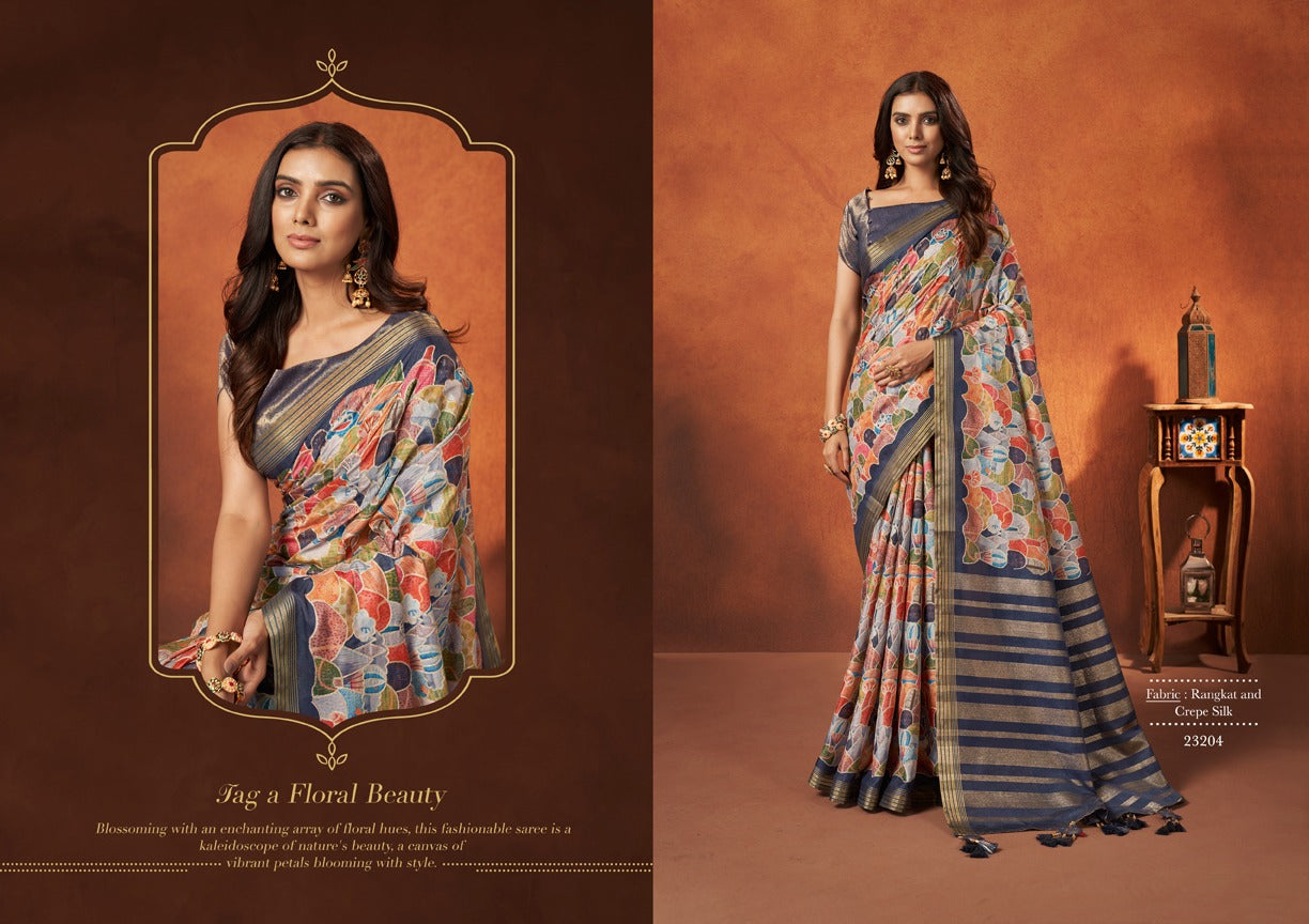 Mohmanthan-23200 Series Saachi Mahotsav Crepe Silk Sarees