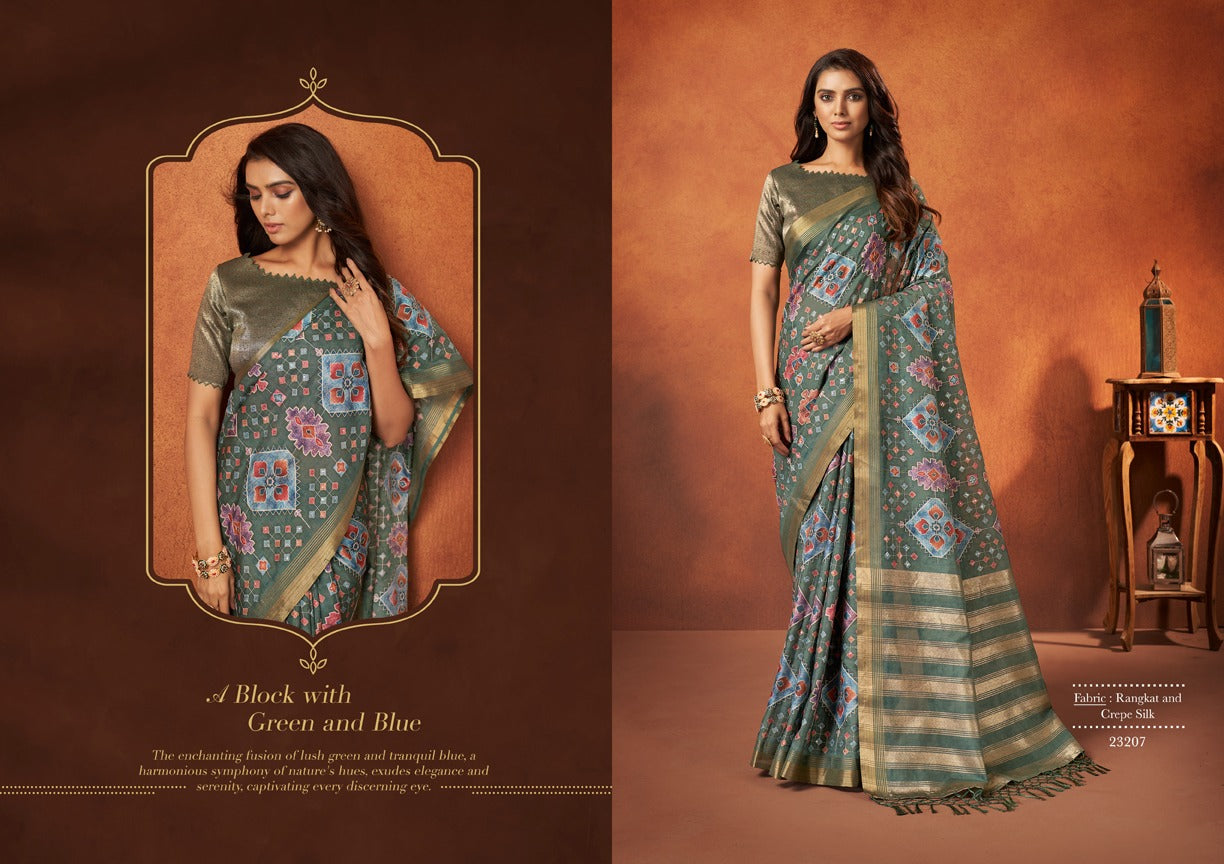 Mohmanthan-23200 Series Saachi Mahotsav Crepe Silk Sarees