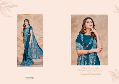 Mohmanthan-Dayita Mahotsav Satin Crepe Sarees