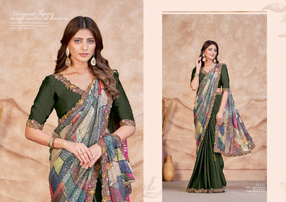Mohmanthan-Dayita Mahotsav Satin Crepe Sarees