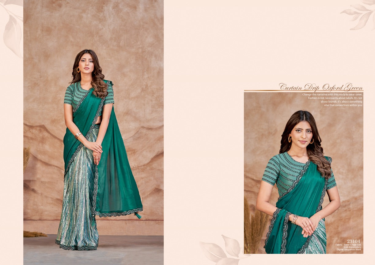 Mohmanthan-Dayita Mahotsav Satin Crepe Sarees