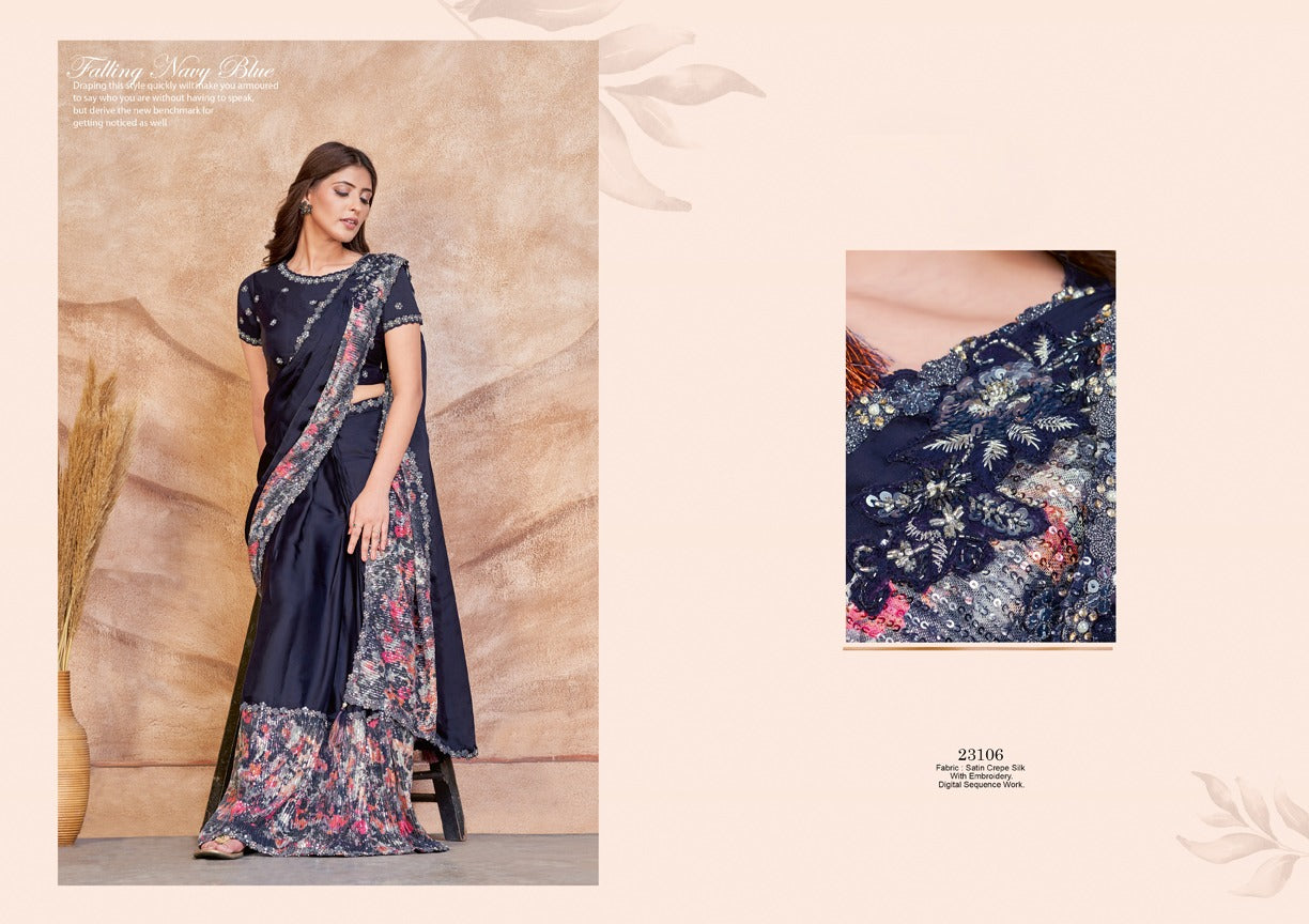 Mohmanthan-Dayita Mahotsav Satin Crepe Sarees