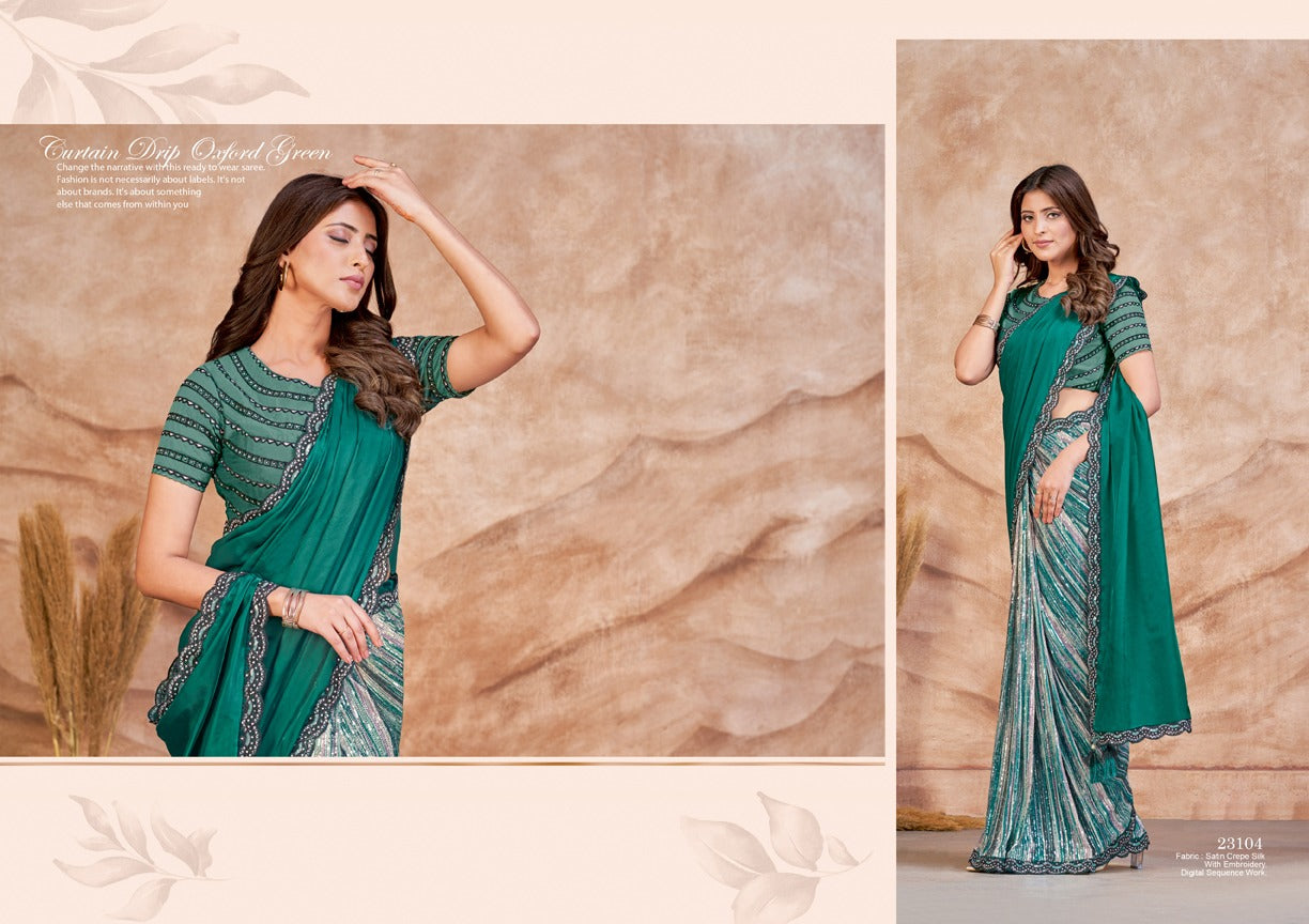 Mohmanthan-Dayita Mahotsav Satin Crepe Sarees