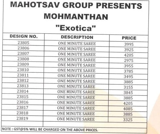 Mohmanthan-Exotica Mahotsav Ready To Wear Saree