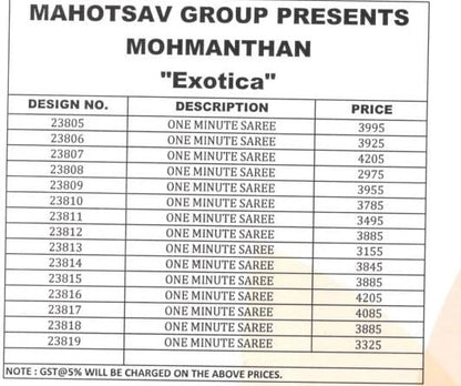 Mohmanthan-Exotica Mahotsav Ready To Wear Saree