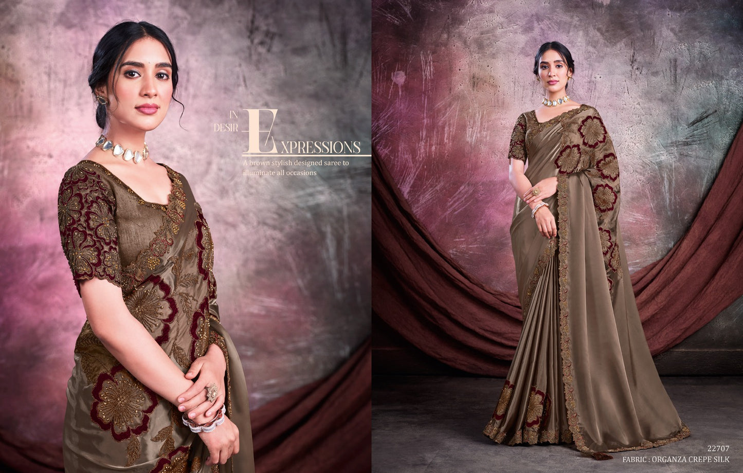Mohmanthan-Sarisha Mahotsav Georgette Sarees