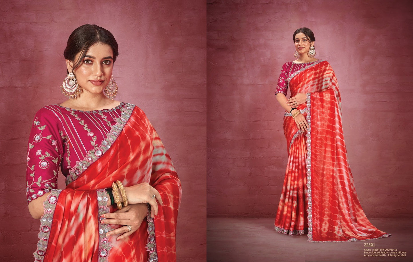 Mohmanthan 22500 Nurvi Mahotsav Raw Silk Sarees