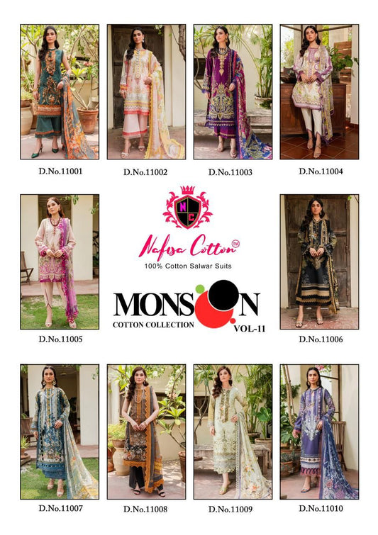 Monsoon Cotton Collection Vol 11 Nafisa Cotton Karachi Salwar Suits