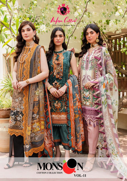 Monsoon Cotton Collection Vol 11 Nafisa Cotton Karachi Salwar Suits
