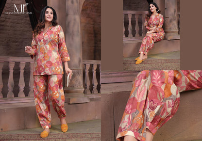 Moon Moksh International Chanderi Co Ord Set