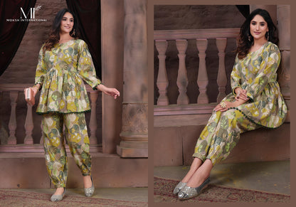 Moon Moksh International Chanderi Co Ord Set
