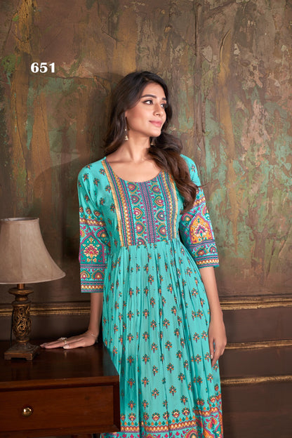 Moon Night Jivora Cotton Anarkali Kurtis